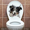3D Border Collie WC-Sticker Variante D, 25,2 cm x 27,8 cm für dekorative Badgestaltung - Border Collie B (CH33138)