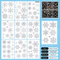 Detailansicht der silbernen Glitzer-Schneeflocken-Fensterbilder für Weihnachten - Glitzer Schneeflocke Stil