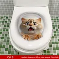 Adesivo per WC 3D gatto arancione realistico PVC impermeabile decoro 23x28cm bagno - Gatto B