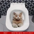 Adesivo 3D gatto British Shorthair per WC, decorazione bagno impermeabile 23x28cm - Gatto C