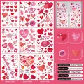 Valentine's Day gnome window decals set of 9 sheets with precise size specifications - Red Lips and Hearts Set (A01) / 20X30cm*9 Sheets