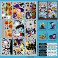 Beidseitige Halloween-Fensterbilder Set mit 202 Motiven wie Geister und Kürbisse - Halloween Fensterbilder A / Neun Blatt Pro Set