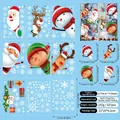 Detaillierte Größentabelle für Weihnachts-Fensteraufkleber mit Rentier- und Weihnachtsmann-Motiven - Weihnachts-Fensterbilder A03 (227 stück)