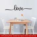 Self-adhesive black vinyl Love wall sticker measuring 28.4cm by 6cm for home decor - Love Lettering Style (CH13005)