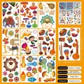 Adesivi statici Diwali di Lakshmi e Ganesha set da 79 pezzi per finestre 20x30cm - 20x30cm (9 fogli)