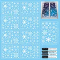 Christmas snowflake window cling set with 480 pieces of white double-sided static stickers - Set D (8 Sheets per Set/480 Pcs)