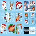 Christmas window cling set with 9 sheets of Santa, reindeer, and snowflakes decorations - Christmas Window Clings Set / 21*29cm*9 Sheets