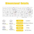 Tabla de tallas con detalles de dimensiones para 58 pegatinas de ventana de muñeco nieve - Snowman Snowflake Rainbow Style / 30*20CM*2 Hojas (LS23037)