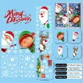 Christmas window static stickers set with Santa and reindeer motifs, 192pcs 7 sheets - Christmas Window Sticker Set (7 Sheets/192Pcs)
