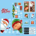 Weihnachtsfensteraufkleber Set mit Weihnachtsmann und Elfen auf Statikfolie - Weihnachts-Fensteraufkleber-Set (SD23121) / 21x29cm x 3 Blatt