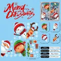 63-piece Christmas static window cling set with Santa, reindeer and snowman decals - 5-Sheet Christmas Window Sticker Set (63 Pcs)