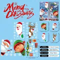 Christmas window static stickers set featuring Santa, reindeer, and snowflakes 5 sheets - Christmas Window Sticker Set (5 Sheets/74 Pcs)