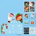 Especificaciones detalladas de 146 piezas de pegatinas estáticas navideñas de Papá Noel - Pegatina Estática de Navidad / 21x29cm (Juego de 5)
