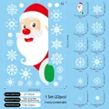 Detail specifications of 22pcs Santa and snowflake static window stickers, 21x29cm sheet - Santa Claus & Snowflakes Style (S1)