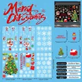 Set of 6 Christmas window static stickers featuring Santa, snowman, and 103 decals - 32x50cm x 6 Sheets / Christmas Static Sticker