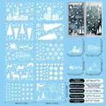 Detail of 318pcs white Christmas window clings set with reindeer and snowflake motifs - 20x30cm (Set of 10 Sheets) / White (Christmas Static Cling)