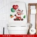Waterproof Christmas elk toilet sticker with Merry Christmas balloons and festive hats - Christmas Reindeer A