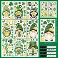 9 sheets of St. Patrick's Day clover window clings with 93 double-sided decals - 20x30 / St. Patrick's Day Static Cling S07 (S07)