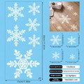 White snowflake window stickers set with 6 UV printed decals for Christmas decor - Christmas Snowflake Style (J5)