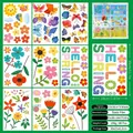 9-piece set of Hello Spring window stickers with flowers, birds, and butterflies - Spring Window Sticker C08 (Hello Spring Sun and Birds)