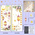 Details der Ramadan Wandaufkleber mit Mond und Sternen auf zwei 25x60cm großen PVC-Folien - Naher Osten Festival Wandaufkleber K02AB