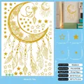 Detailed specs for gold moon dreamcatcher wall sticker, PVC material with UV printing - Gold Moon Dreamcatcher (K07)