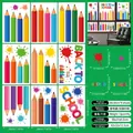 Detail view of 9-sheet colorful Back to School window clings with size specifications - Back to School Static Stickers (KXJ23003) / 20x30cm*9 Sheets (44 Components)