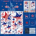 Detail of double-sided 4th of July electrostatic window stickers with American flag stars - 66Pcs Stars and Stripes Set (DLR357001AB) / 35x70cm*2 Sheets