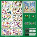 10er-Set statische Fensteraufkleber mit Kolibri-, Schmetterlings- und Katzenmotiven - Set mit 10 Blättern / Katze Kolibri Stil (C17)