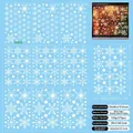 Christmas snowflake window cling set with 273 pieces of white static stickers for decor - Set N (9 Sheets per Set/273 Pcs)