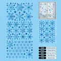 Blue snowflake window clings 3-pack with 90 pieces of static stickers for glass decoration - Set O (3 Sheets per Set/90 Pcs)