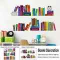 6er-Set farbenfrohe Wandaufkleber mit Büchermotiven für Klassenzimmer und Büro - Back To School Bücherregal Stil A (KXJ23006)