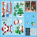 Guía de tallas para pegatinas navideñas con 4 hojas de calcomanías de 20x30cm - Set de Muñeco de Nieva y Árbol de Navidad (A036) / 20x30cmx4 Hojas