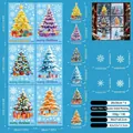 Size guide for Christmas window decals showing six 20x30cm sheets and static snowflake stickers - Set of 6 Sheets (S12AB S13AB S14AB)