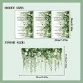 Three-piece set of white rose vine static glass stickers, 30x20cm for window decor - White Rose Vine Style (JD23005)