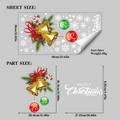 Guía de medidas para adhesivos navideños con campanas y copos de nieve de Navidad - Campanas de Navidad A / 30x60cm