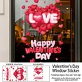 Detailblatt mit 40x60cm Herzballon und Happy Valentine's Day Fensteraufklebern - LOVE Herzballons Stil (QRJ46003)