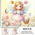 Detail of Easter angel window sticker with butterfly and egg 30x30cm size specs - 30cm*30cm*1 Sheet (Static No Trace) / Easter Static Cling FHJ2614
