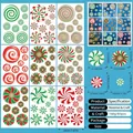 9-sheet set of candy spiral Christmas static window decals for holiday window decoration - Colorful Spiral Candy Style (S13)