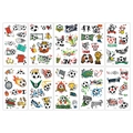 Set di 10 tatuaggi temporanei a tema calcio con palloni, trofei e bandiere sportive - Stile Calcio CK / 12 cm x 6,8 cm