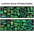 Leuchtende Fußball-Tattoo-Sticker Set mit 10 im Dunkeln leuchtenden Fußball-Motiven - Leuchtendes Fußball YX-Serie(YX)