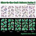 Luminous unicorn temporary tattoos for kids with day and glowing night effects - Luminous Unicorn Series E
