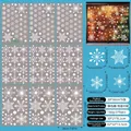 Christmas window static snowflake stickers set of 9 sheets for glass decoration - Maxi Snowflake Combo Style (S26)