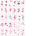 Set di 30 tatuaggi temporanei impermeabili con fiori ad acquerello e farfalle - Stile Floreale da Sogno (Serie H)