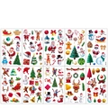 Tatuaggi temporanei di Natale per bambini con motivi colorati di Babbo Natale e renne - Serie SM di Natale (Set)
