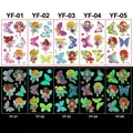 Leuchtende Feen- und Schmetterlings-Tattoos für Kinder mit Tag- und Nacht-Leuchteffekt-Anzeige - Leuchtende Blumenfee Und Schmetterling Stil
