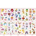 Set di 10 tatuaggi temporanei colorati con fate e farfalle per bambini, impermeabili - Serie Fata dei Fiori