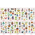 Set mit 10 bunten Piraten-Glitzer-Tattoo-Aufklebern für Kindergeburtstagspartys - Piraten Glitzer Serie (MI1-10)