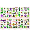 Luminous Halloween temporary tattoos for kids with glow in the dark pumpkin and ghost designs - Fluorescent Halloween Series