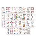 Cute cartoon temporary tattoos set with bears and rabbits designs, 30 sheets pack - Fresh B Series